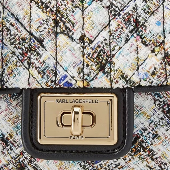 Karl Lagerfeld Paris Agyness Medium Quilted Shoulder Bag - Picture 3 of 3